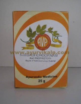 Arya Vaidya Pharmcy, NIMBADI CHOORNAM, 25 g Useful in Skin Diseases